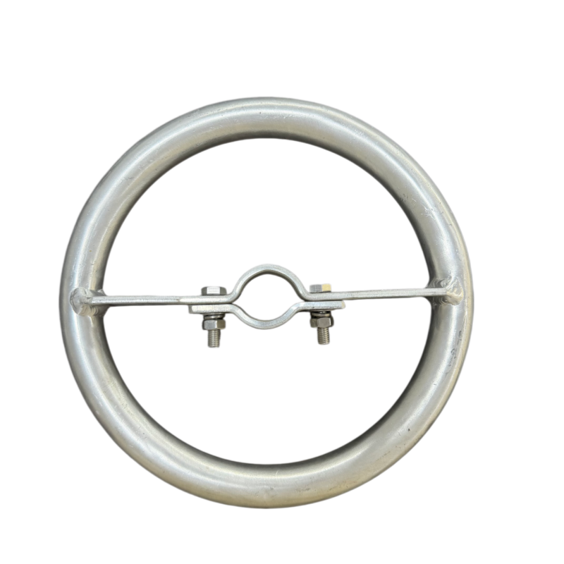 aluminum tube grading ring for power line insulators - side view