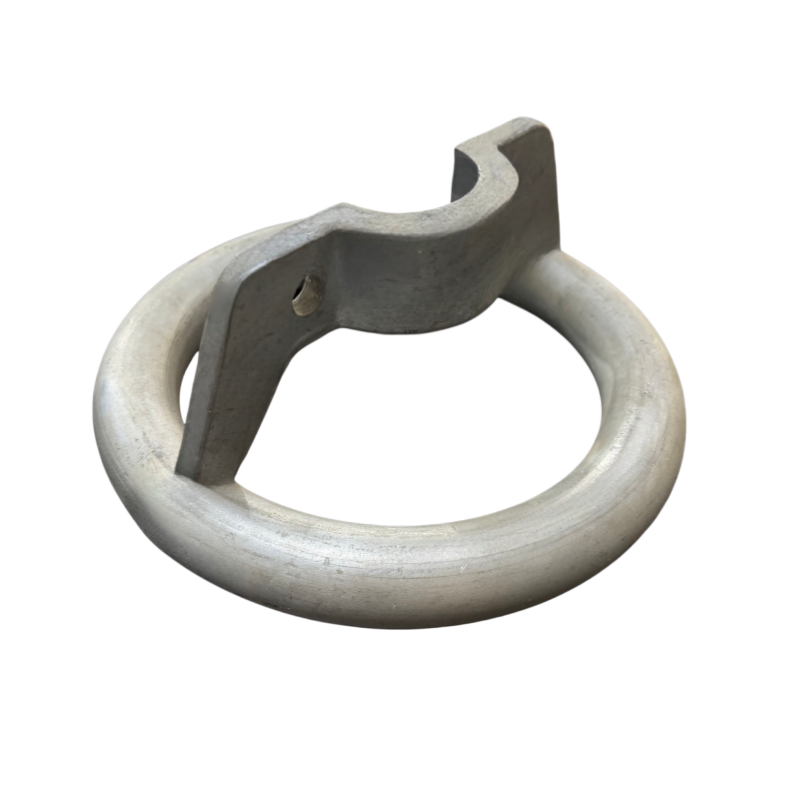 aluminum tube grading ring for high voltage insulators - split design