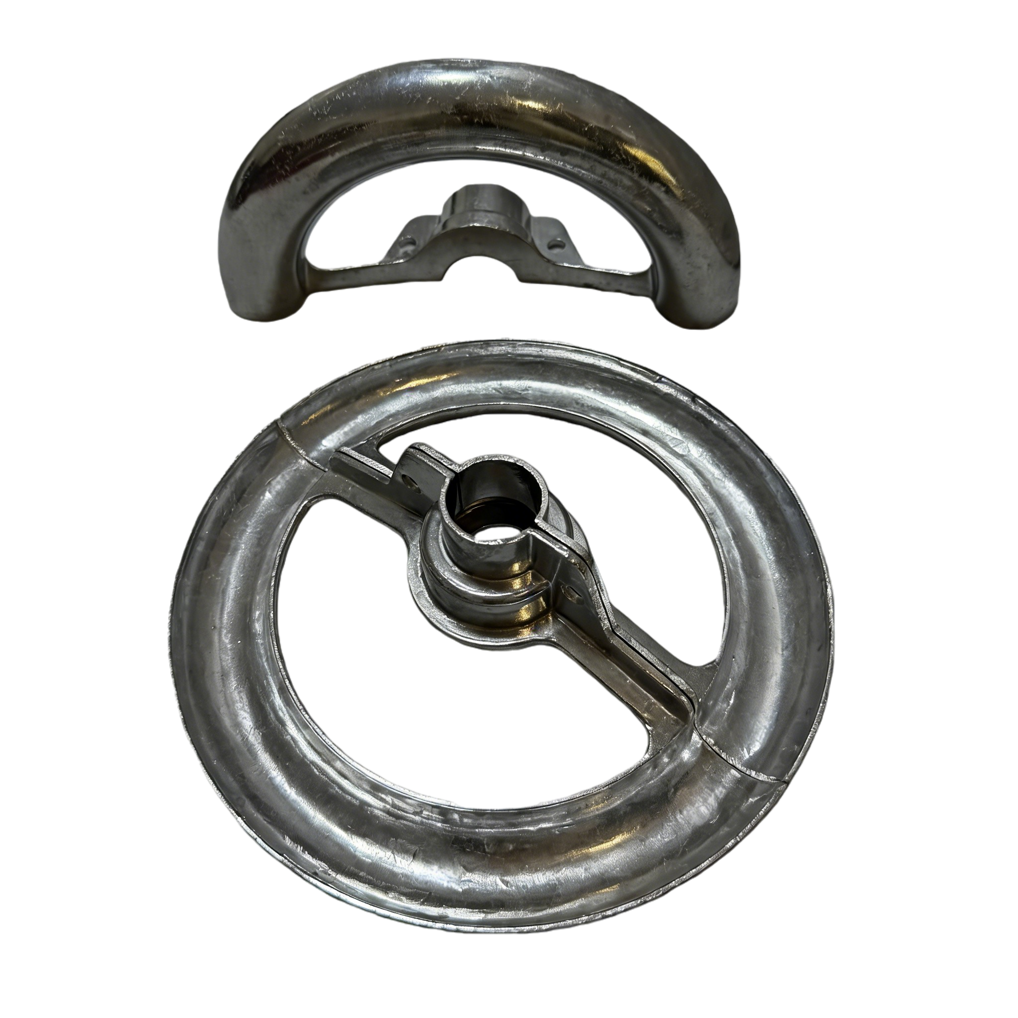 aluminum die cast grading ring - multi-angle view with components