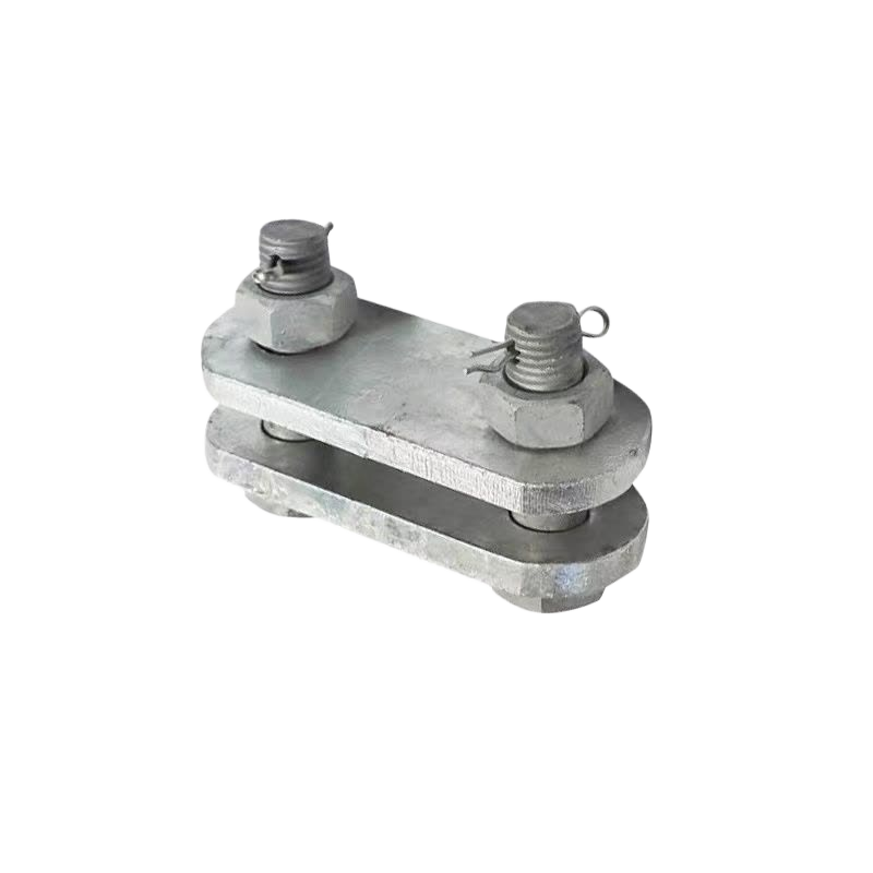 Parallel Clevis / Clevis Plate, Hot Dip Galvanized Steel Power Line Fitting with Bolts for Insulator Connection