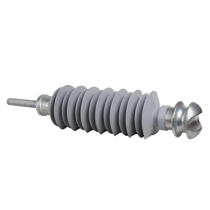 Grey Composite Pin Insulator Side View, Silicone Rubber Insulator for Overhead Distribution Lines