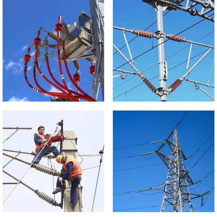 Composite Insulator for High Voltage Power Transmission, Overhead Line Insulator in Working Scenarios, Xushenglongtai